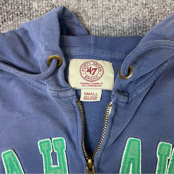 Seattle Seahawks Mens Small Blue Striker Full Zip Premium Hoodie Jacket - Picture 3 of 12